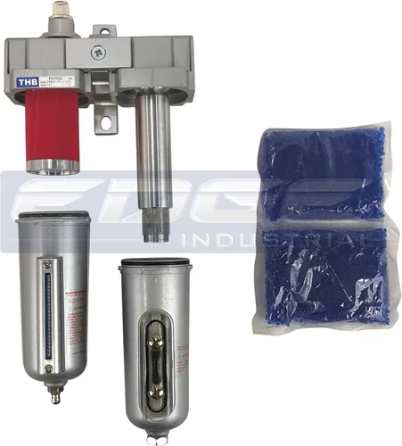 Vista 4 de Grado industrial 3/4" NPT, filtro de coalescencia en línea y combinación de secador de aire desecante con cuencos de metal para equipo de pistola