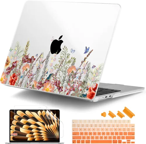 Vista 22 de [Usado] DONGKE Funda para MacBook Air M4 de 13.6 pulgadas 2025 2024 2023 2022 Modelo A3240 A3113 A2681 M3 M2 Chip, carcasa rígida de plástico