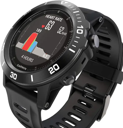 Vista 2 de REYDA Bisel de reloj compatible con Garmin Fenix 3/Fenix 3 HR Bisel Ring, acero inoxidable bisel Loop cubierta adhesiva resistente a los arañazos