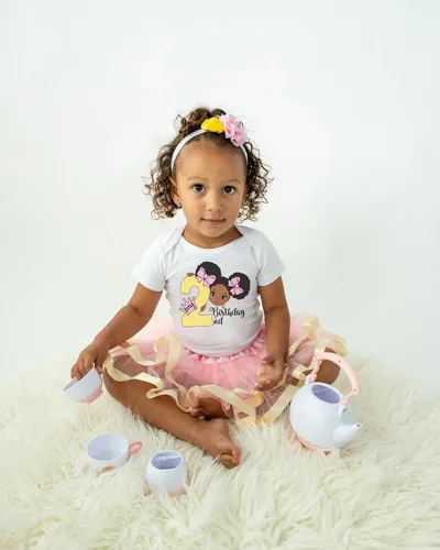Vista 4 de Luke and Lulu First Birthday Outfit Girl - 2nd Birthday Outfit Girl - 3rd Birthday Outfit Girl - Afro Puffs