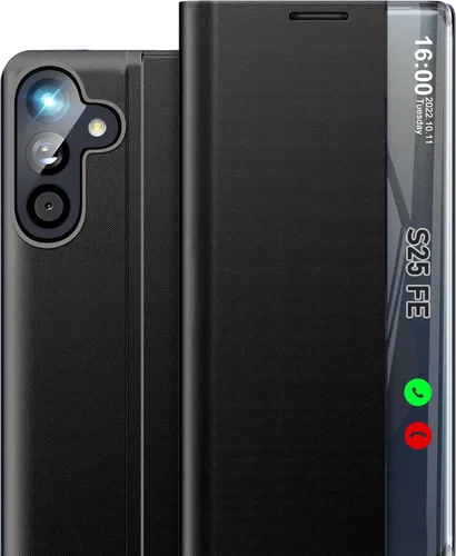 Vista 35 de Funda de teléfono para Samsung Galaxy A16 5G, Clear View Window Funda delgada de lujo para teléfono Galaxy A16 con soporte, funda protectora