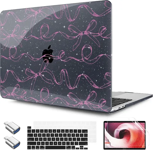 Vista 14 de TWOLSKOO Funda compatible con MacBook Pro de 13 pulgadas 2023-2016 A2338 M2/M1 A2251 A2289 A2159 A1989 A1706, cubierta rígida de plástico y funda