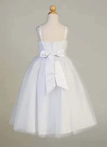 Vista 5 de Vestidos de Primera Comunión para Niñas 7-16 Vestido de Santa Comunión Blanco Vestidos de Primera Comunión para Niñas