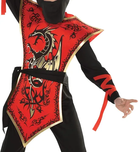 Vista 3 de Disfraz de asesino ninja - Niño mediano 8-10 1 juego