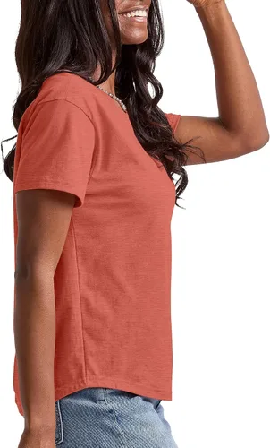 Vista 4 de Hanes Camiseta original Tri-Blend para mujer, camiseta ligera para mujer, ajuste relajado