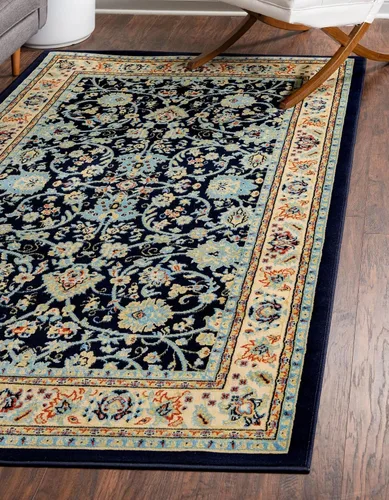 Vista 77 de Unique Loom Sialk Hill Collection - Alfombra de área Washington (6' 1" x 9' Rectángulo Burdeos/Crema)