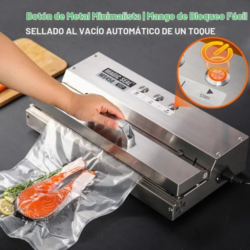 Vista 4 de MAGIC SEAL Sellador al vacío comercial de 16 pulgadas, máquina de envasado al vacío automática construida de acero inoxidable 304
