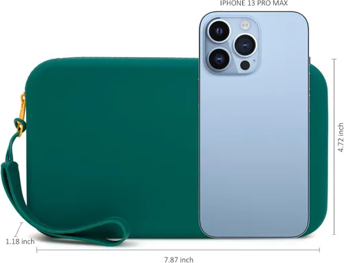 Vista 4 de Bolsa de maquillaje grande de silicona, bolsa de aseo de viaje para mujer, bolsa de maquillaje grande, organizador portátil para cosméticos, bolsa