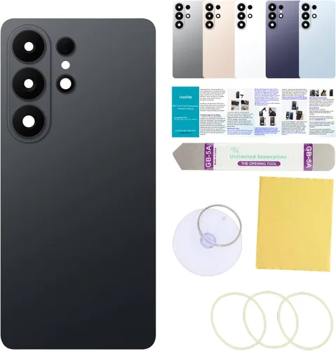 Vista 54 de Compatible con Samsung Galaxy Note 8 - Carcasa trasera de repuesto de cristal de 6.3 pulgadas, SM-N950, todos los portadores con manual de Negro