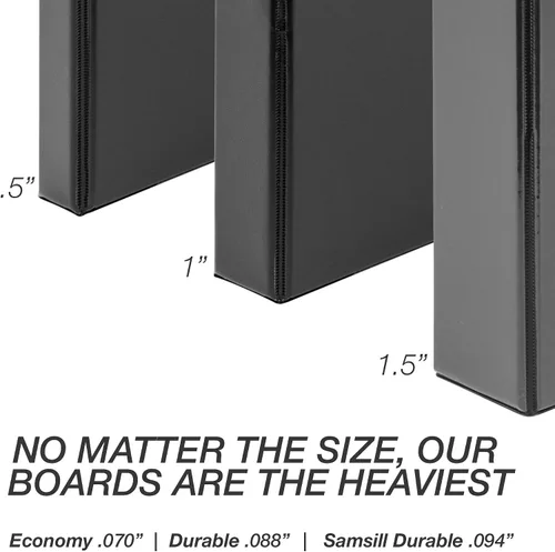 Vista 3 de Samsill Durable - carpeta negra redonda de cartón, Negro