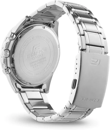 Vista 4 de Casio EFS-S510D-1AVUEF - Reloj analógico clásico de cuarzo para hombre con correa de acero inoxidable color plateado plateado Pulsera