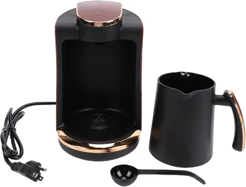 Vista 9 de Zunate Cafetera eléctrica turca griega de 550 W, 8.5 fl oz, máquina de taza individual con taza y cuchara incluidas para el hogar, oficina