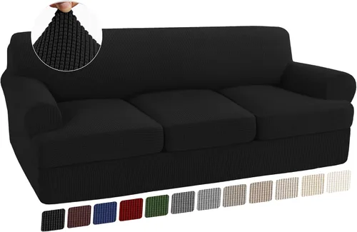 Vista 25 de Turquoize Funda para sillón con cojín en forma de T para sala de estar, funda elástica para sofá, funda suave para sillón, fundas de muebles