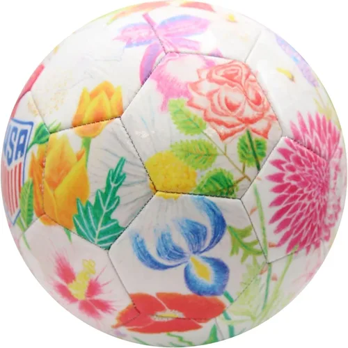 Vista 8 de Icon Sports Balón de fútbol con licencia oficial de la Federación de Fútbol de Estados Unidos, tamaño 5, Crayola & Fox Sport Collaboration Flower