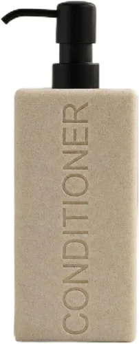 Vista 22 de Dispensador rectangular de resina para baño, champú y acondicionador de baño, botella de lavado corporal, diseño moderno de bomba recargable Gris