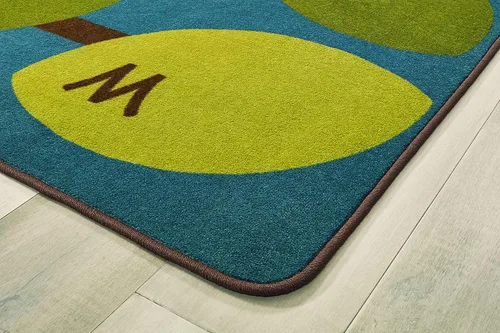 Vista 3 de Carpets for Kids 20724 Owl-Phabet Tree Literacy - Alfombra rectangular para habitación de niños, 4 x 6 pies, color azul