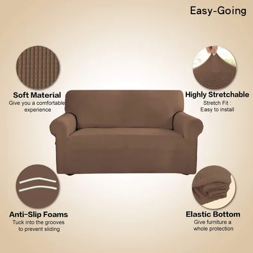 Vista 151 de Easy-Going - Funda elástica sobredimensionada para sofá, 1 pieza, protector muebles, suave, parte inferior elástica, para niños, tela jacquard