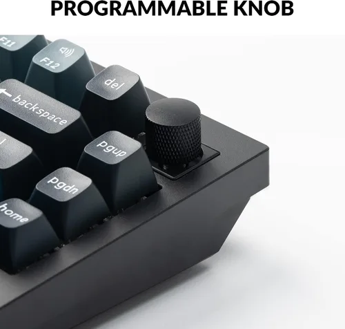 Vista 6 de Keychron Q1 Pro Teclado mecánico inalámbrico personalizado, QMKVIA programable de aluminio completo 75% diseño BluetoothRGB con cable