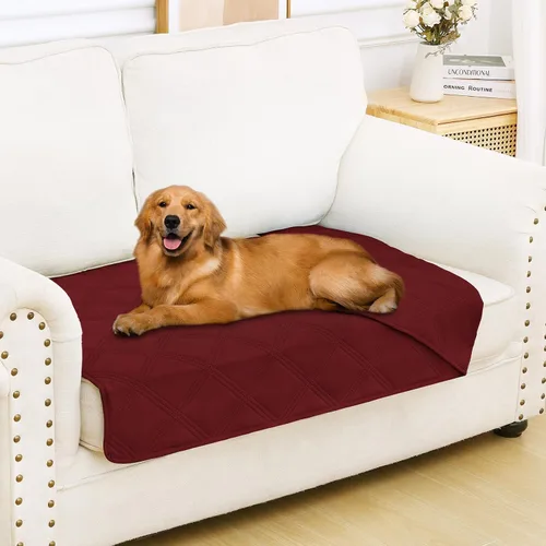 Vista 101 de Smiry Funda impermeable para cama de perro, manta reversible para mascotas para sofá Manta suave lavable para perro, funda a prueba de fugas