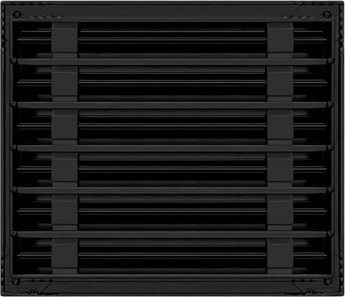 Vista 2 de BUILDMART - Cubierta de ventilación de CA moderna de 14x12 - Ventilación de aire negra decorativa - Difusor de ranura lineal estándar - Rejilla