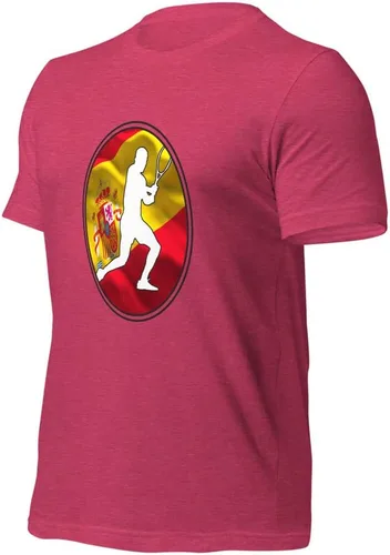 Vista 11 de Carlos Alcaraz Camiseta de manga corta unisex de algodón con diseño de bandera de España