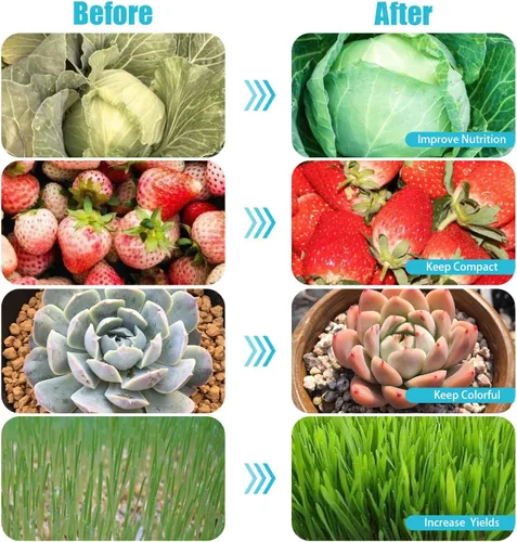Vista 7 de Hywyimlait Luces de cultivo para plantas de interior, espectro completo de 4000 K, bombilla para plantas de 22 W con alto PPFD, base E27, bombilla