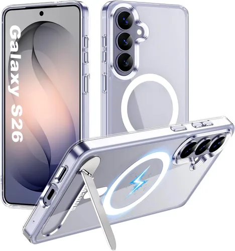 Vista 61 de Hualele - Funda magnética para Samsung Galaxy S24 Plus/S25 Plus con soporte de metal, [compatible con MagSafe]