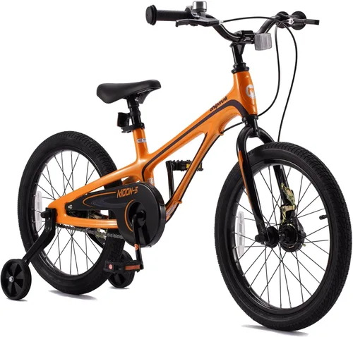 Vista 17 de RoyalBaby Bicicleta para niños, ligera de aleación de magnesio de 16/18 pulgadas, para niños y niñas de 4 a 9 años, ruedas de entrenamiento