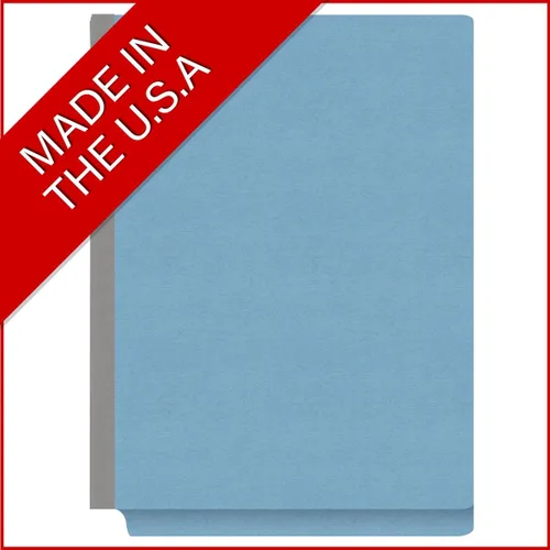 Vista 8 de Carpetas de color con pestaña final resistente, tamaño carta de 18 puntos, expansión de 2 pulgadas, 2 divisores, azul (caja de 10)