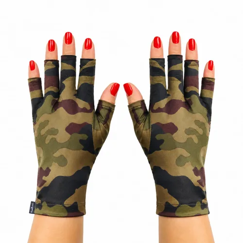 Vista 6 de ManiGlovz - Guantes de uñas originales con protección UPF 50+ UV Manicura de gel y guantes anti UV sin dedos para mujeres Se pueden utilizar