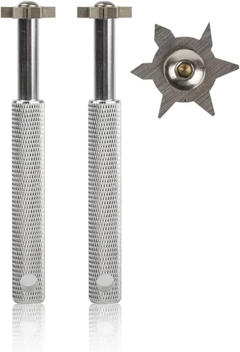Vista 23 de HIFROM Afilador de ranuras con 6 cabezales – Afilador de ranuras para palos de golf, herramienta de reranurado y limpiador para todos los hierros