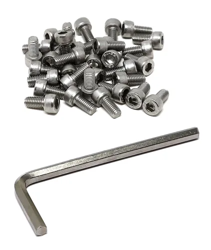 Vista 220 de iexcell Kit de tornillos de cabeza hexagonal de acero inoxidable 304, 100 unidades M2 x 0.157 in, paso de rosca de 0.016 in