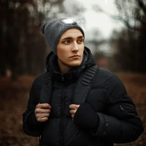 Vista 5 de Etsfmoa Unisex Beanie with The Light Gifts for Men Dad Father USB Rechargeable Caps