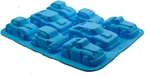 Vista 5 de Molde de silicona con forma de coche para hornear antiadherente, fondant de pastel y herramienta de chocolate, fácil de desmoldar, galletas
