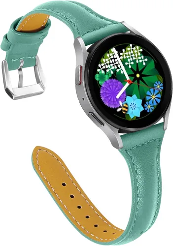 Vista 30 de JOYOZY Correa de cuero compatible con Samsung Galaxy Watch 6/7/FE/5/4 de 40 mm, 44 mm, Active (40 mm)/2 (40 mm) (44 mm), correa de muñeca delgada