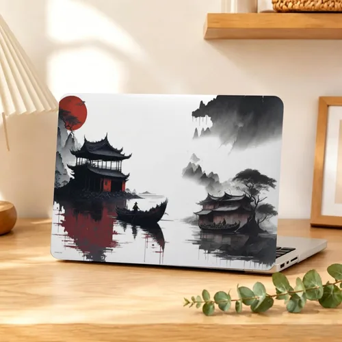 Vista 43 de Funda compatible con MacBook Air de 15" M5 M4 M3 M2 2023-2026 Negro (Black Lace)