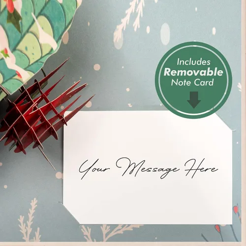 Vista 7 de Frndly by Paper Love Bird House Tarjeta de Navidad Pop Up, Tarjetas de Felicitación Emergentes 3D Hechas a Mano, Para Navidad o Días Festivos, 100%