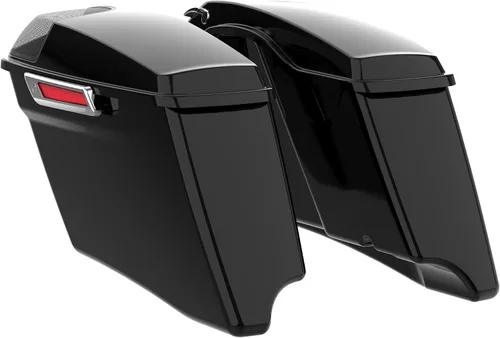 Vista 3 de SLMOTO Bolsas de sillín rígidas extendidas negras vívidas para Harley 2014-2020 Touring Road King FLHR Electra Road Street Glide FLHT FLHX Ultra