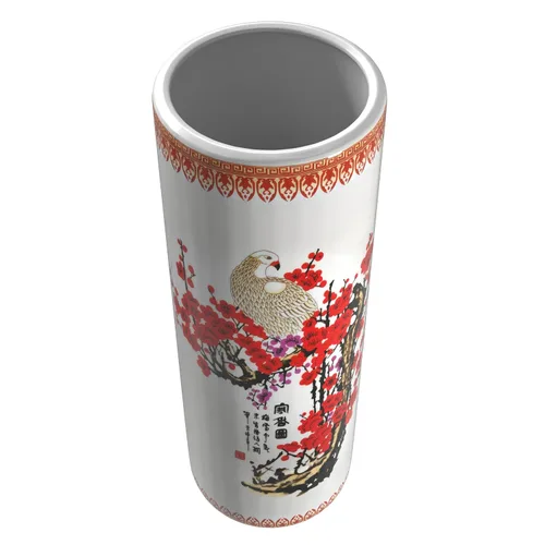 Vista 7 de Idea de regalo para decoración casera elegante de calidad fina - Depósito clásico para guardar paraguas y bastones de porcelana china de 24 pulgadas
