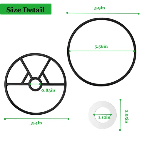 Vista 4 de Variflo XL Valve SP0714T Junta de junta tórica compatible con kit de reconstrucción de válvulas multipuerto Hayward Válvula Vari-Flo 1 1/2 Junta