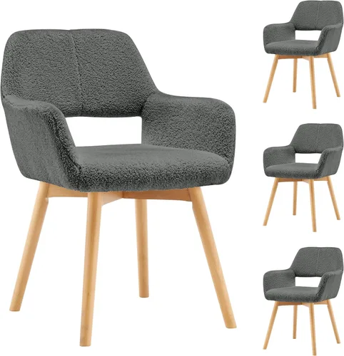 Vista 45 de Silla de Escritorio Sin Ruedas Silla de Acento Cómoda para Sala de Estar Comedor Dormitorio Silla de Tocador Silla de Maquillaje Oficina en Casa