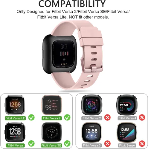 Vista 5 de Vancle Correa para Fitbit Versa - Pulsera deportiva de repuesto para mujeres y hombres