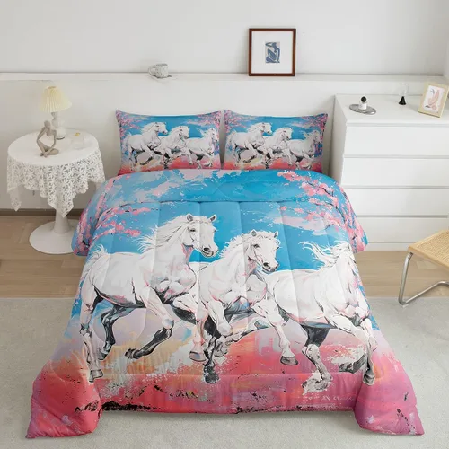 Vista 31 de Erosebridal Happy Camping - Edredón tamaño individual para niños, juego de ropa de cama de animales del bosque del bosque para bebés, niños y niñas