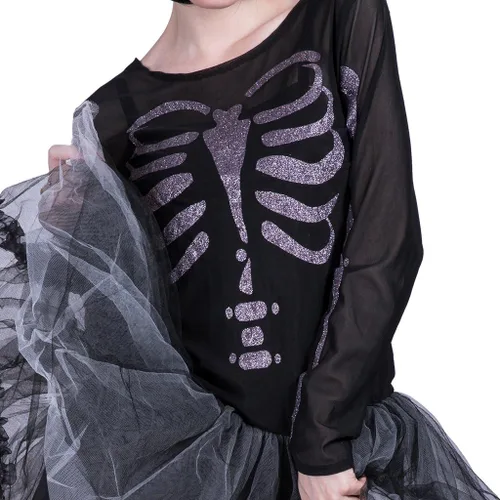 Vista 6 de Snailify Vestido de Halloween para mujer, vestido de esqueleto