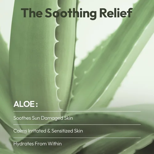 Vista 2 de LAPCOS Máscara de hojas de aloe, máscara facial diaria con pepino y gel de aloe para calmar e hidratar la piel, favorita de la belleza coreana