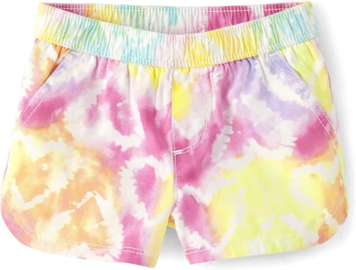 Vista 6 de The Children's Place Pantalones cortos de algodón para niñas pequeñas