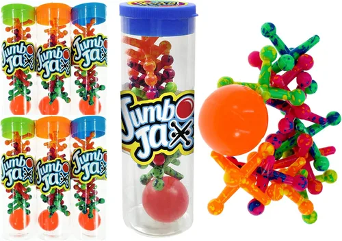 Vista 8 de JA-RU Jumbo Jax Toy Set (paquete de 3) Juego de gatos de goma suave con pelota Juegos clásicos antiguos para niños Juguetes de los años 90