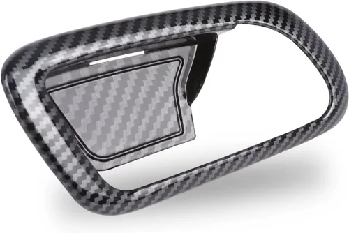 Vista 7 de x xotic tech Cubierta decorativa para manija de puerta interior, patrón de fibra de carbono, compatible con Jeep Grand Cherokee 2011 2012 2013 2014