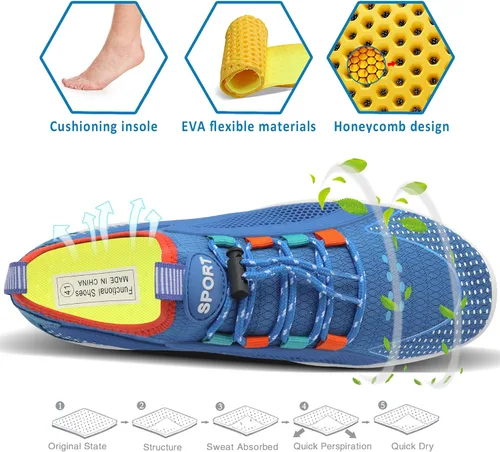 Vista 4 de Wyhan - Zapatos de agua para hombre y mujer, secado rápido, calcetines acuáticos, zapatos de buceo para playa, natación, surf, piscina, yoga