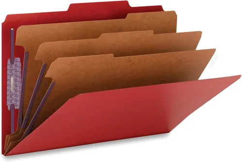 Vista 9 de Smead Carpeta de archivos de clasificación de cartón prensado con sujetadores SafeSHIELD, 3 divisores, expansión de 3 pulgadas, tamaño legal, azul